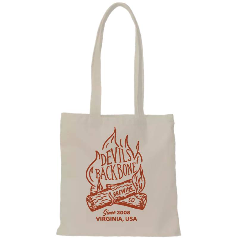 Campfire Natural Canvas Tote Bag